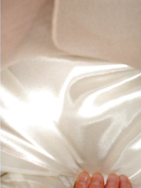 Withe Satin Upskirt #14250354