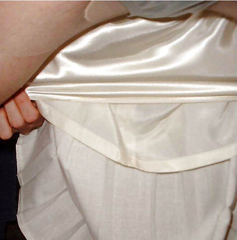 Withe Satin Upskirt #14250468