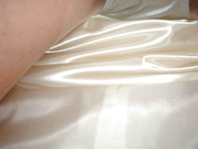 Withe Satin Upskirt #14250491