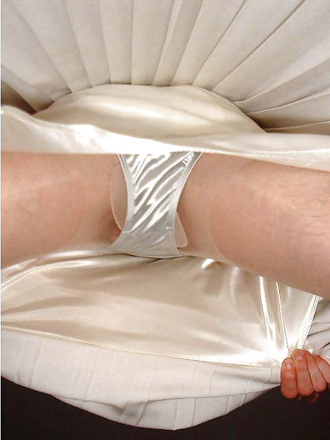 Withe Satin Upskirt #14250501