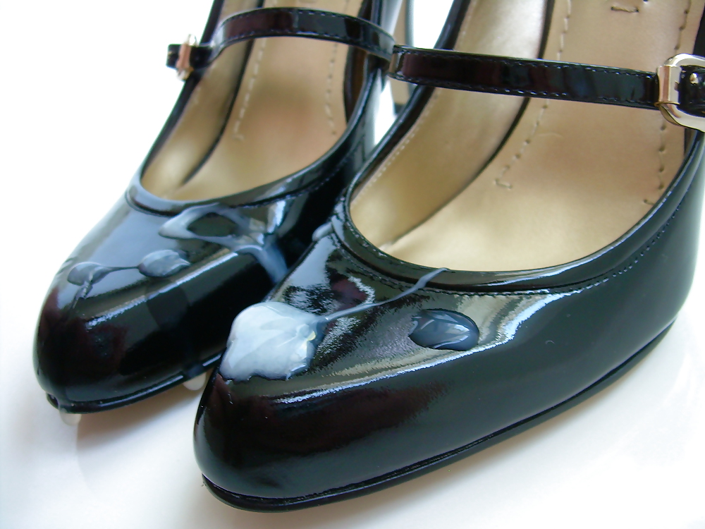 Zapatos de tacón de charol negro mary jane
 #4002138