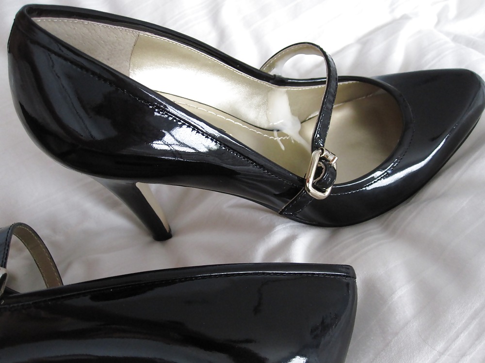 Zapatos de tacón de charol negro mary jane
 #4002302