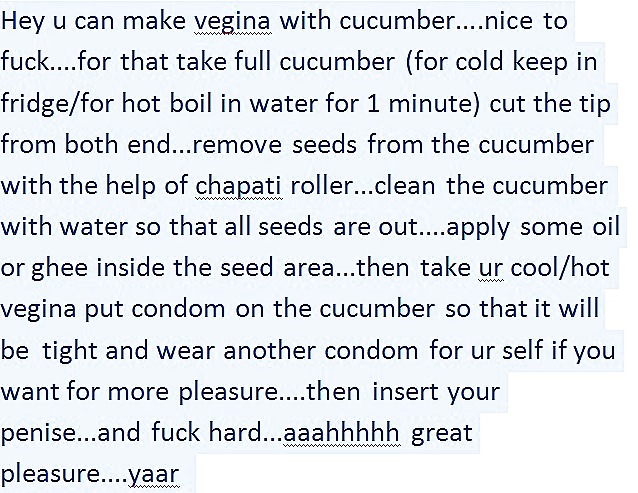 Cucumber Vegina or Choot #21369766