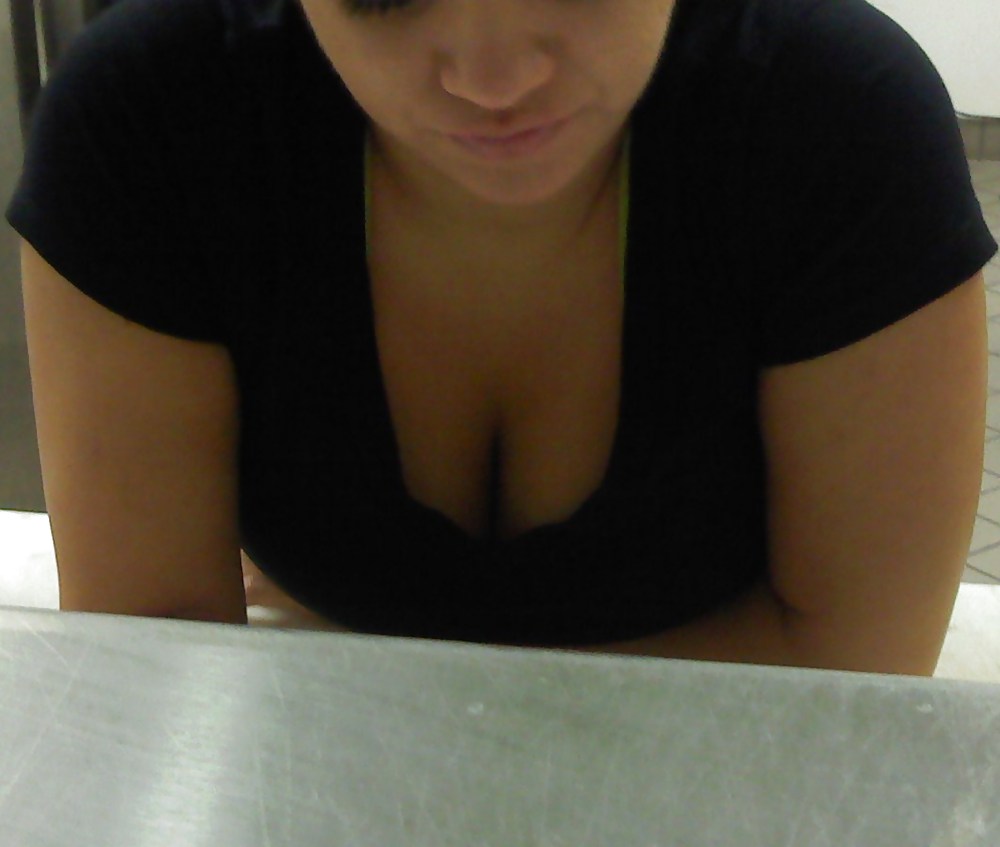 Co-worker's horny ass and cleavage #10005960