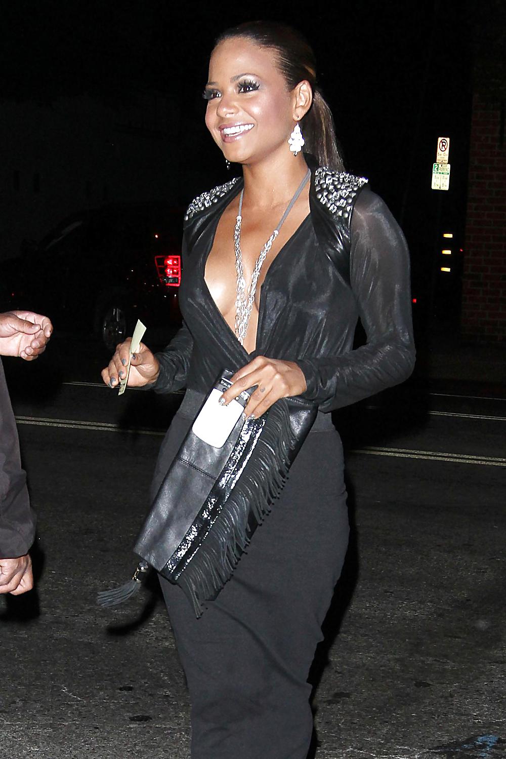 Christina Milian - sweet cleavage at Rosa in West Hollywood #7746163