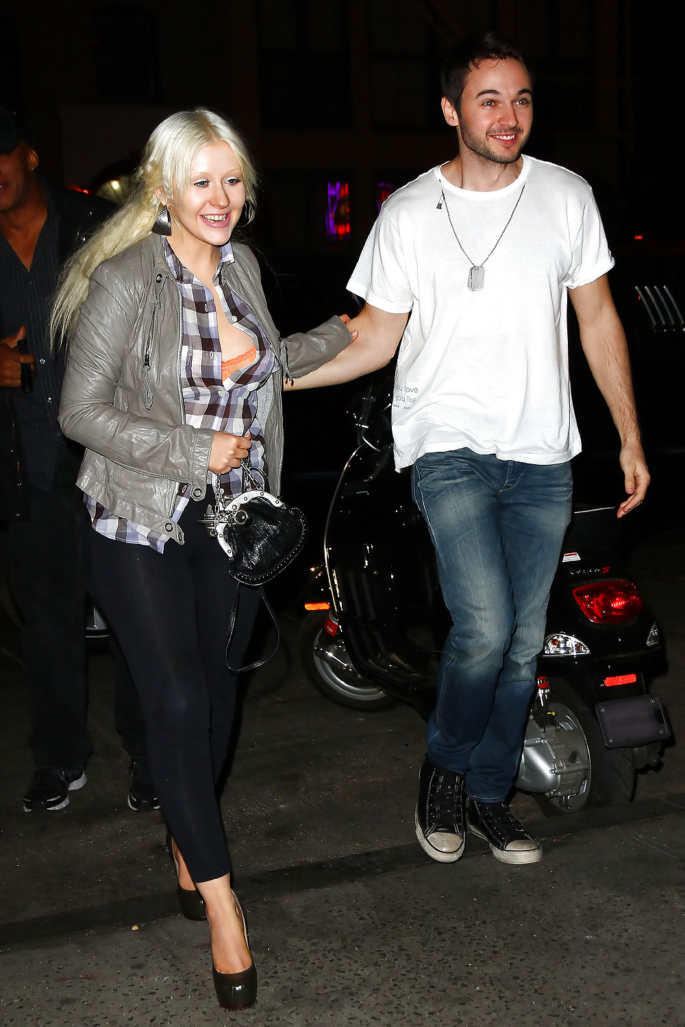 Christina Aguilera Bra Peek At Darby Nightclub with Matt #4894675