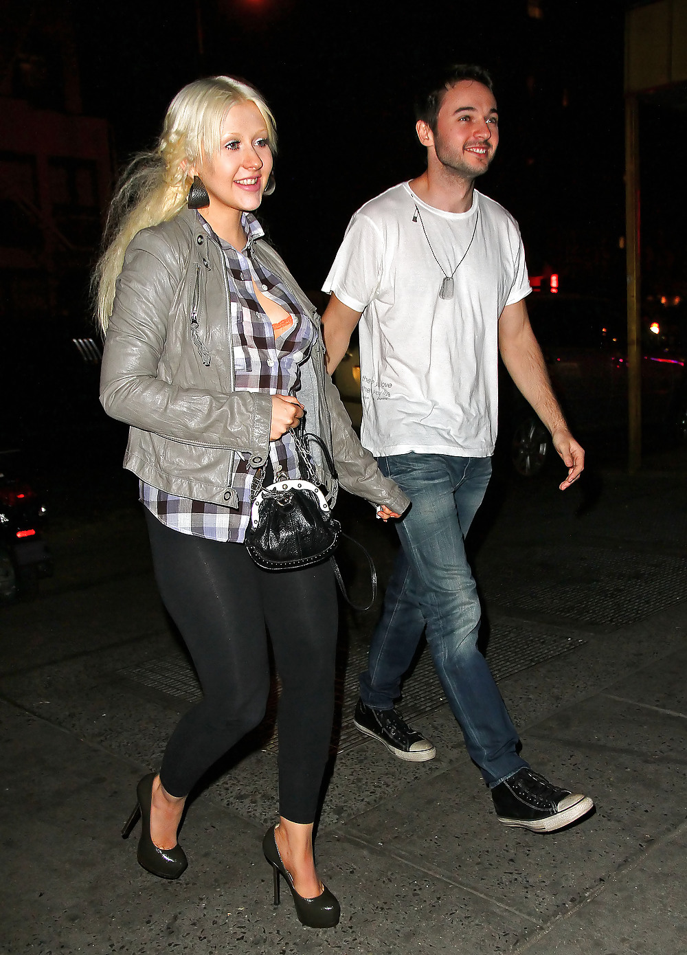 Christina Aguilera Bra Peek At Darby Nightclub with Matt #4894731