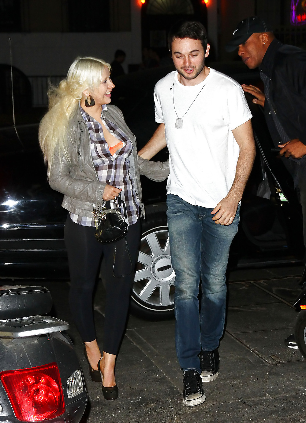Christina Aguilera Bra Peek At Darby Nightclub with Matt #4894755
