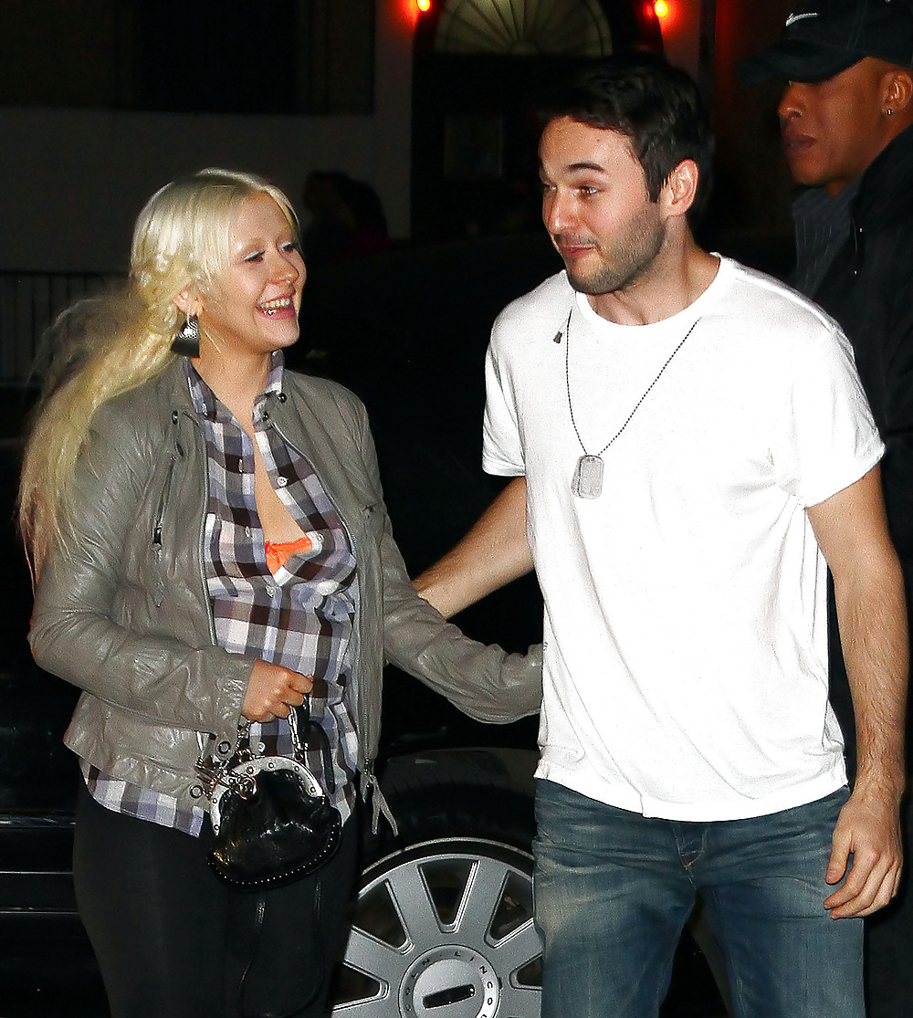 Christina Aguilera Bra Peek At Darby Nightclub with Matt #4894799