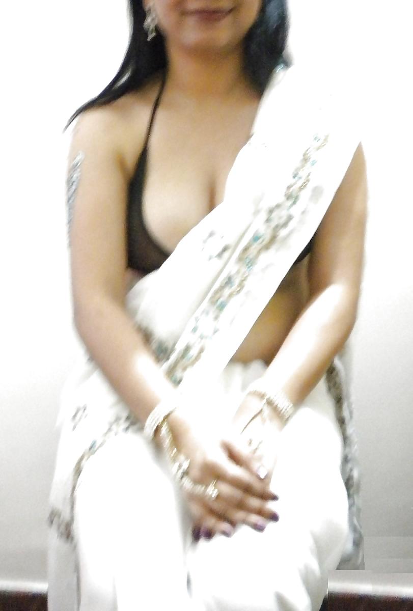 Indian White Sari #11136972