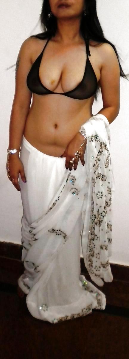 Indian White Sari #11137058