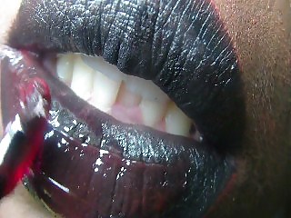 Schwarzen Lippenstift Fetisch #8293688