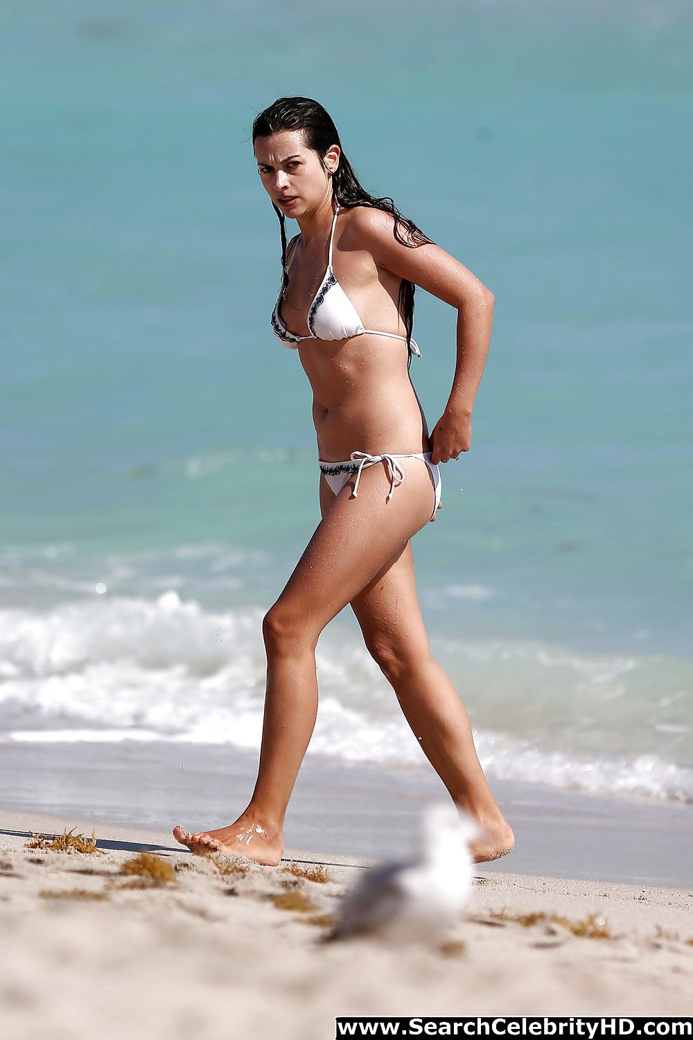 Amelia Warner In Bikini At The Beach In Miami #16372975
