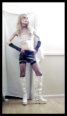 Transvestite crossdresser posing  #15148441
