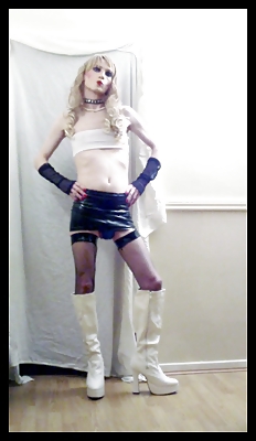Transvestite crossdresser posing  #15148455