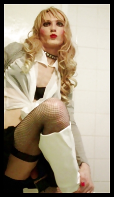 Transvestite crossdresser posing  #15148470