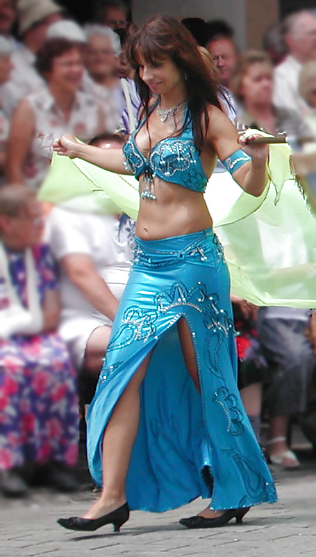 Two german belly dancer woman on street parade - 2010 #3816877
