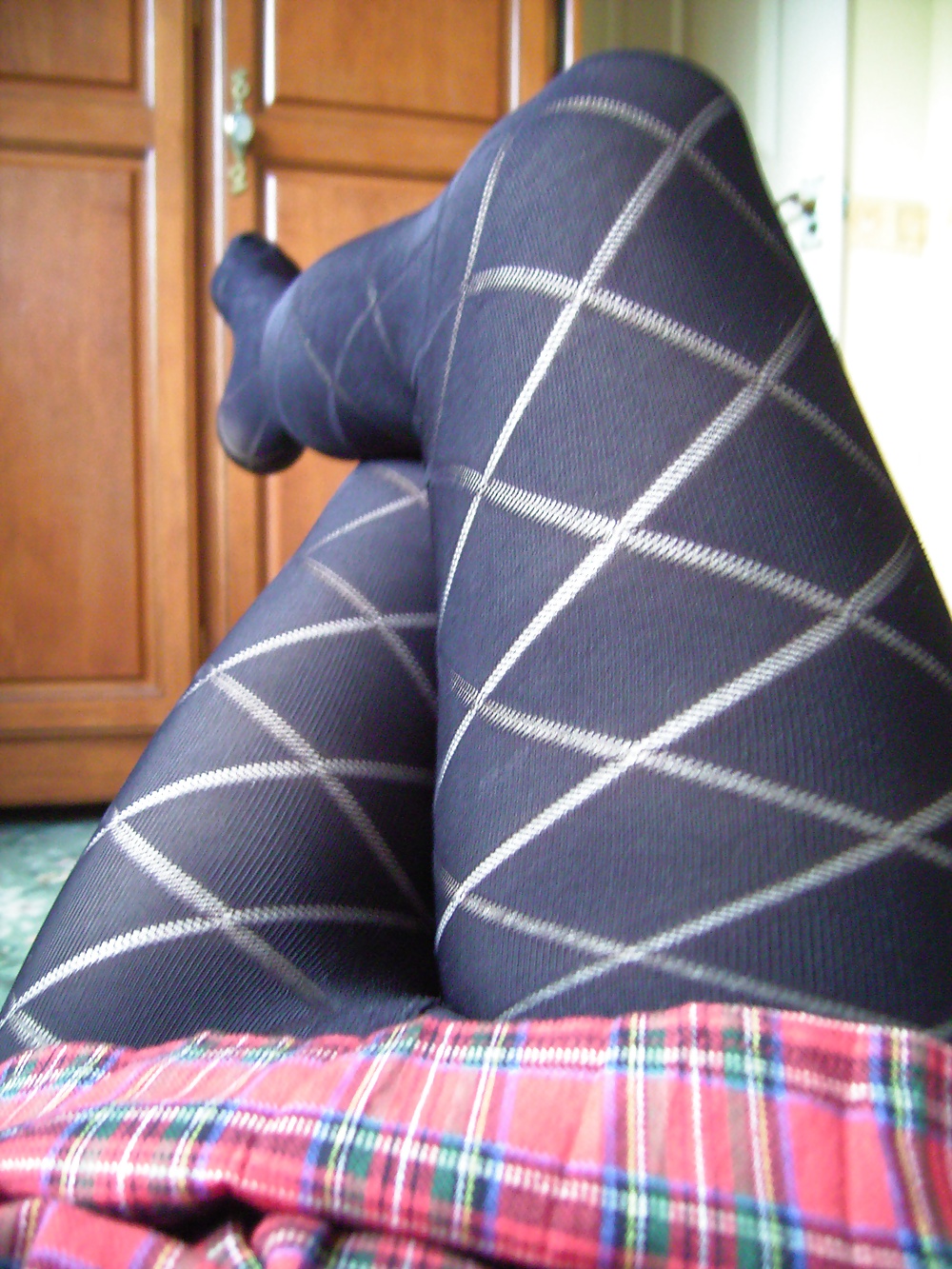 Sexy tights, nylon pantyhose and short skirt #10362749
