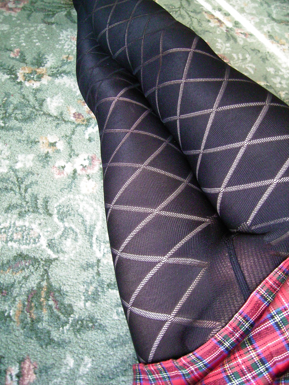 Sexy tights, nylon pantyhose and short skirt #10362756
