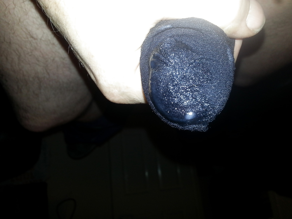 Wanking in to nylon stocking #22786902