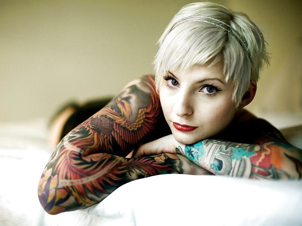 Sexy and hot tattooed bitches #14962254