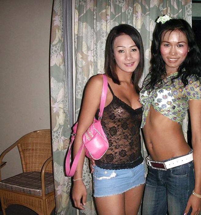 A couple of Pattaya Ladyboys #21802057