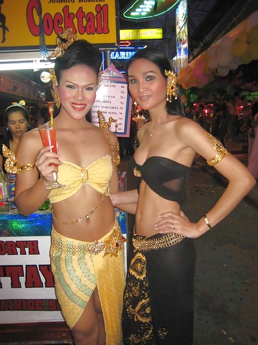 A couple of Pattaya Ladyboys #21802385