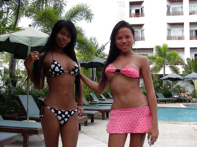 A couple of Pattaya Ladyboys #21802720