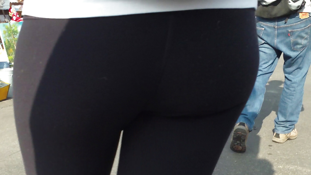 Spandex ass & butt cheeks in tight pants #6696971