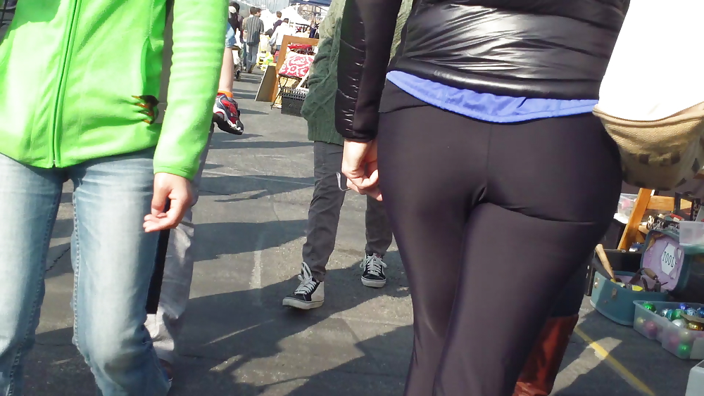 Spandex ass & butt cheeks in tight pants #6697099