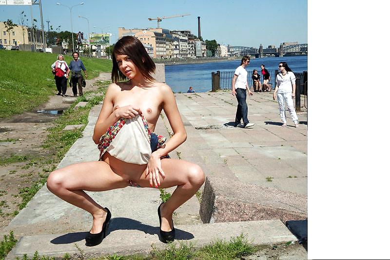 Crazy girls flashing in public places #6991000