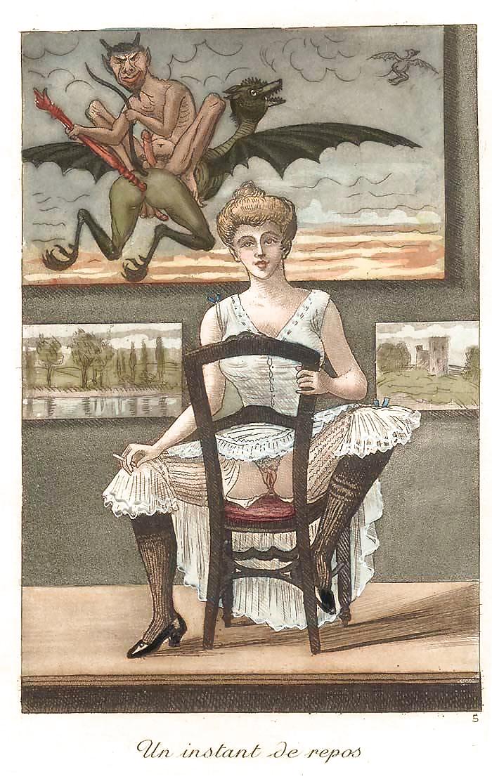 描かれたポルノアート 19 - フランスのポストカード 6
 #15361153