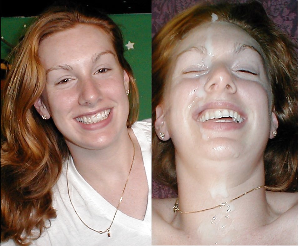 Before & after cumshot and facial, some amateur #17706674