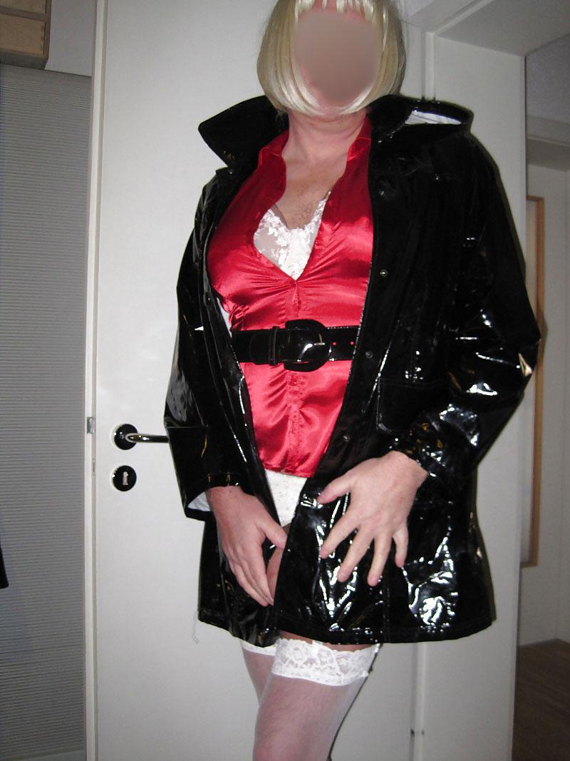 Crossdresser wearing Satin Blouse #21602855