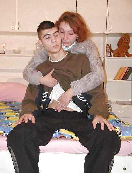 Russian mom and boy