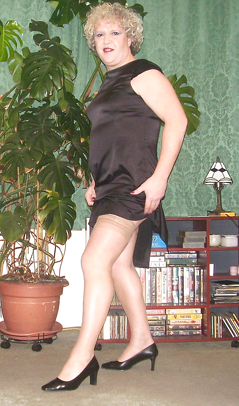 Wearing Tan Holdup Stockings #3967217