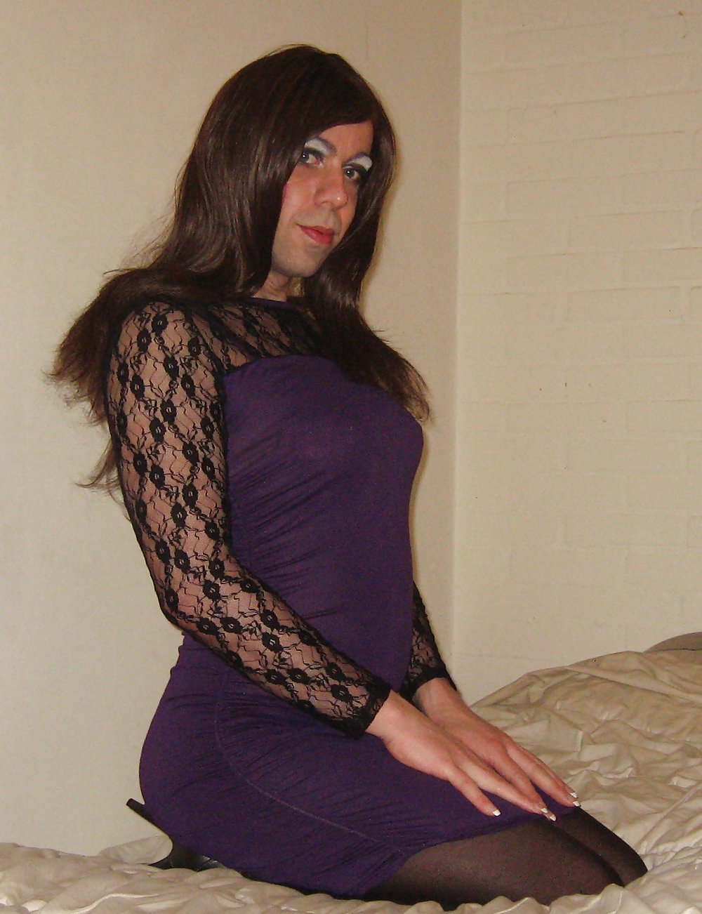 Purple with black lace dress (also new) #16684604