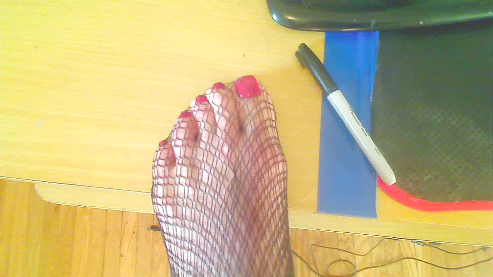 Sheboy wearing fishnet socks pt 1 #15191665