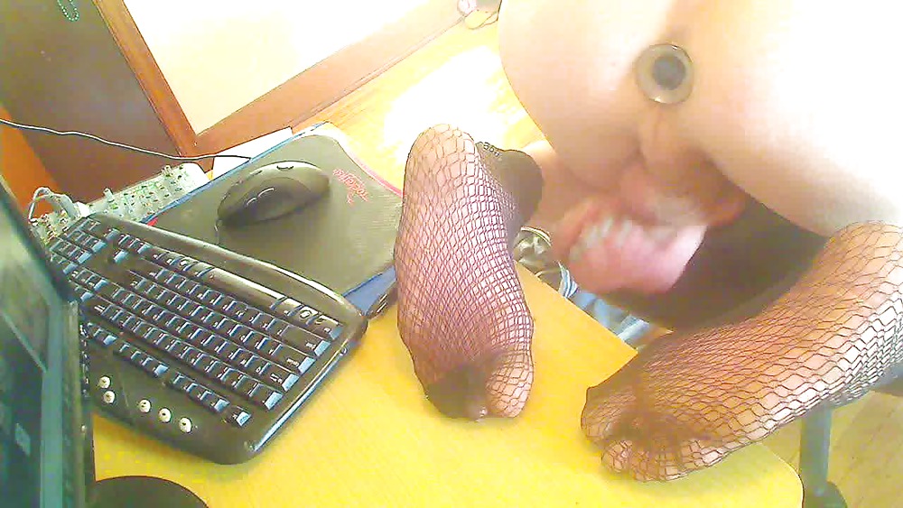 Sheboy wearing fishnet socks pt 1 #15191768