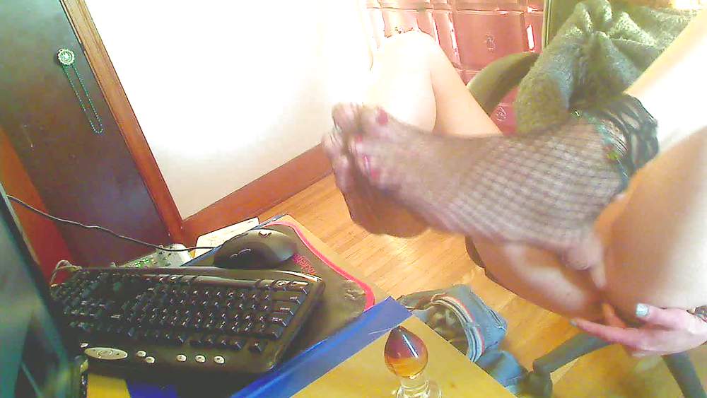 Sheboy wearing fishnet socks pt 1 #15191836