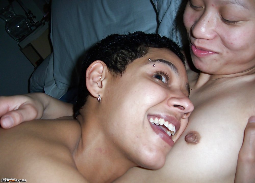 Lusty lesbians kissing and touching #18915969