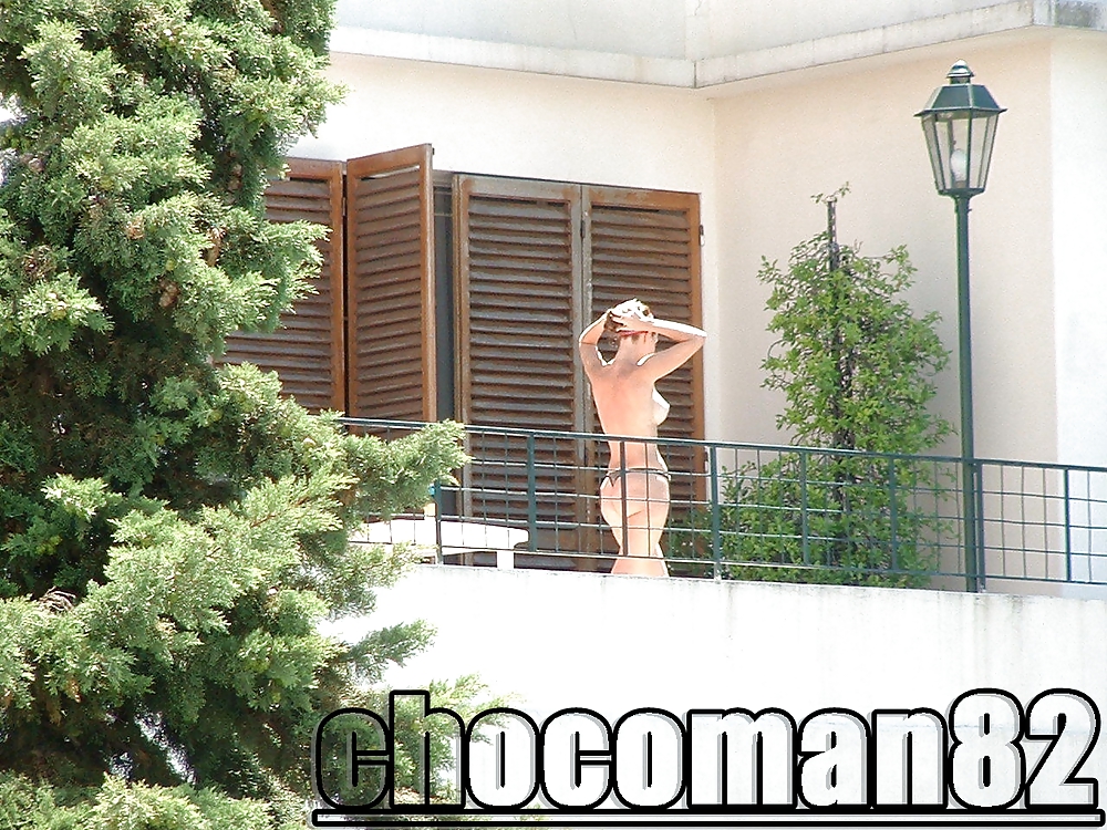 My neighbor topless 
