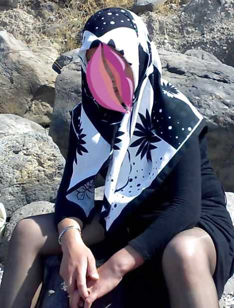 Outdoor jilbab hijab niqab arab turkish tudung turban mallu2 #13581191