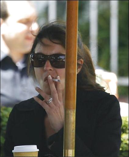 Jane Leeves and Peri Gilpen SMOKING #7659949