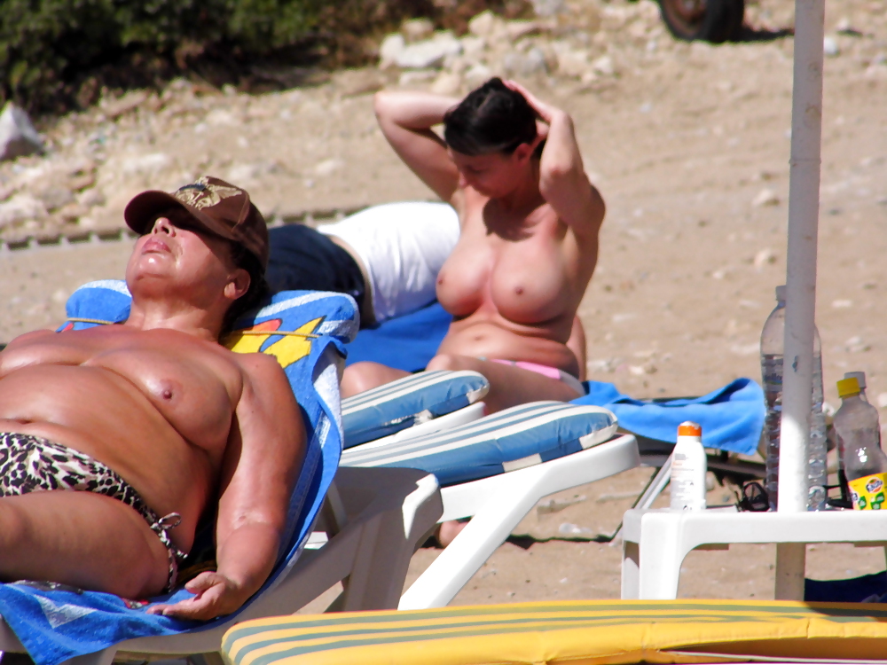 Topless at Pefkos, Greece #21453463