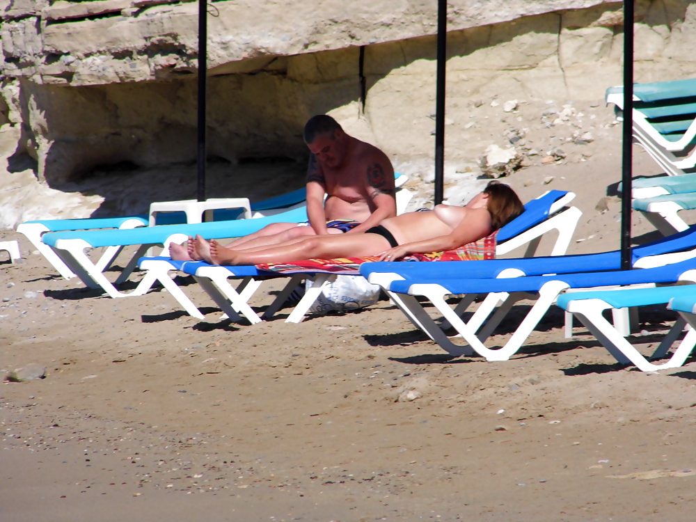 Topless at Pefkos, Greece #21453498