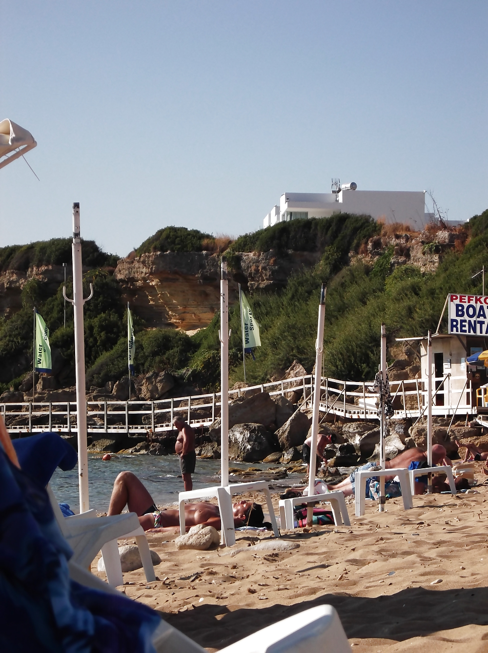 Topless at Pefkos, Greece #21453523