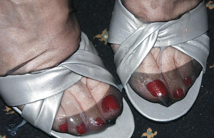 Cum nylon feet #11177107