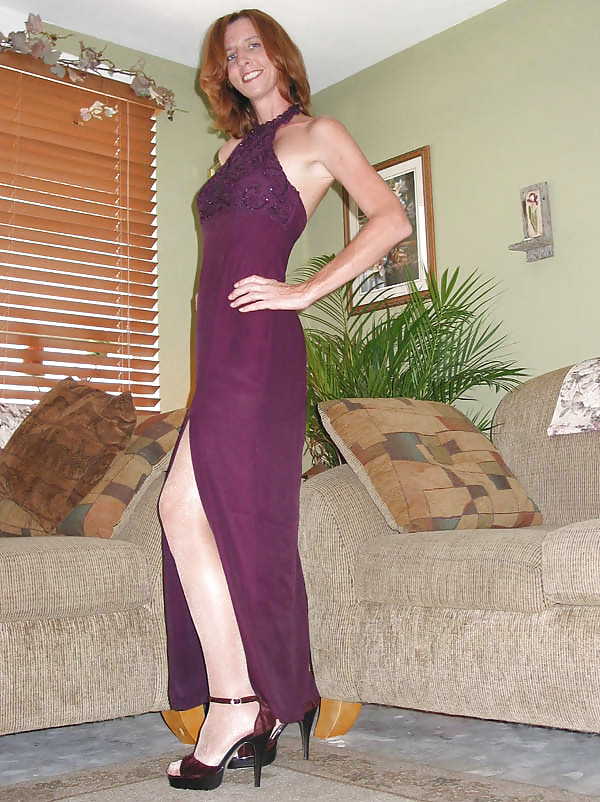 Me in purple dress  white panties and white pantyhose #13394397