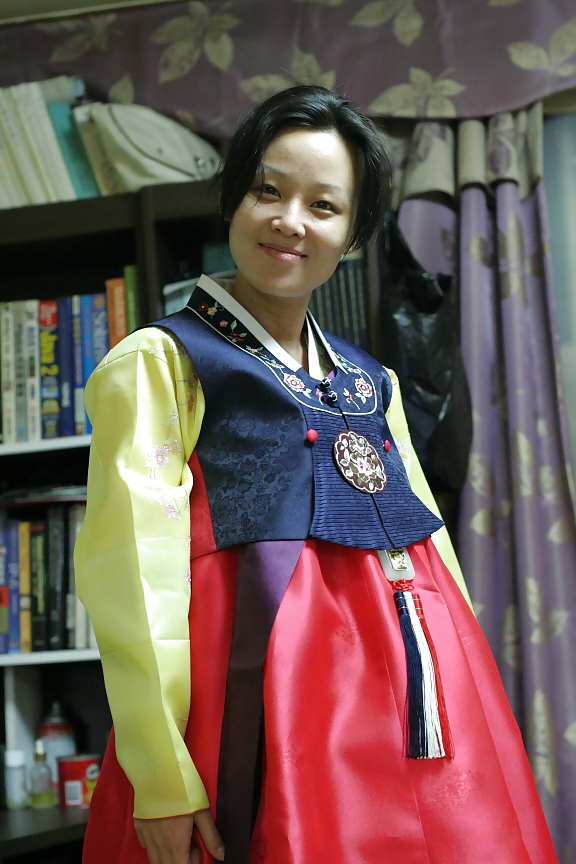 Korean Gode Dame Hanbok Et Baiser #10425293